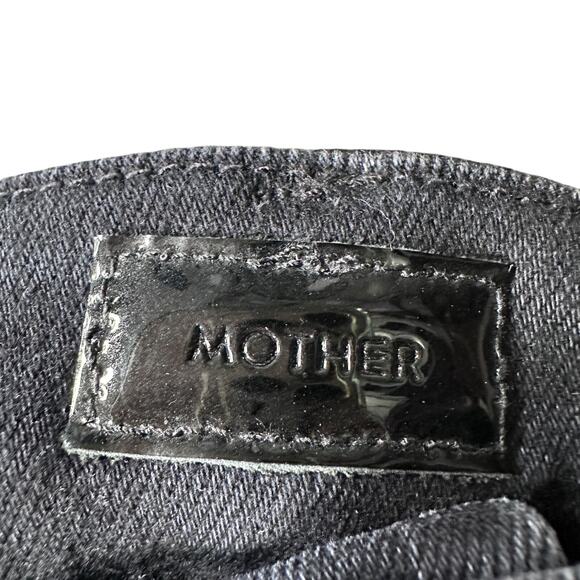 Mother High Waisted Looker Ankle Jeans Womens 27 Black Encounters at Night Denim - Picture 5 of 12